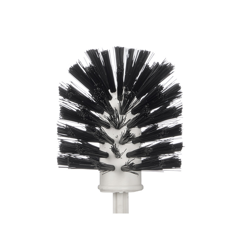 WHITE ROUND PLASTIC TOILET BRUSH