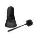 BLACK ROUND PLASTIC TOILET BRUSH