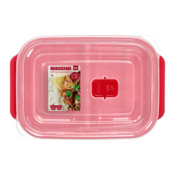 BOÎTE À LUNCH ROUGE MICRO-ONDES AVEC DIVISEUR OUVE