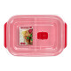 BOÎTE À LUNCH ROUGE MICRO-ONDES AVEC DIVISEUR OUVE