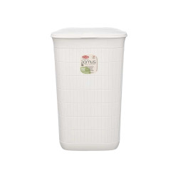 WHITE LAUNDRY BASKET DOMUS 50L