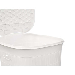 WHITE LAUNDRY BASKET DOMUS 50L