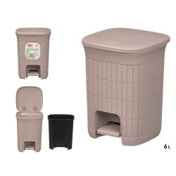 PATTUMIERA DA BAGNO DOMUS GREIGE 6L