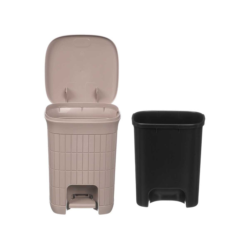 PATTUMIERA DA BAGNO DOMUS GREIGE 6L