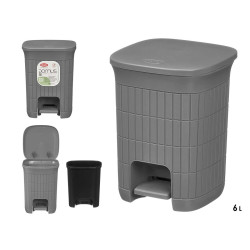 PATTUMIERA DA BAGNO DOMUS GRIGIO BLU 6L