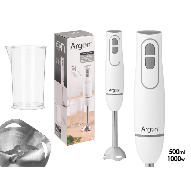 BATIDORA BLANCA GRIS VASO 1000W