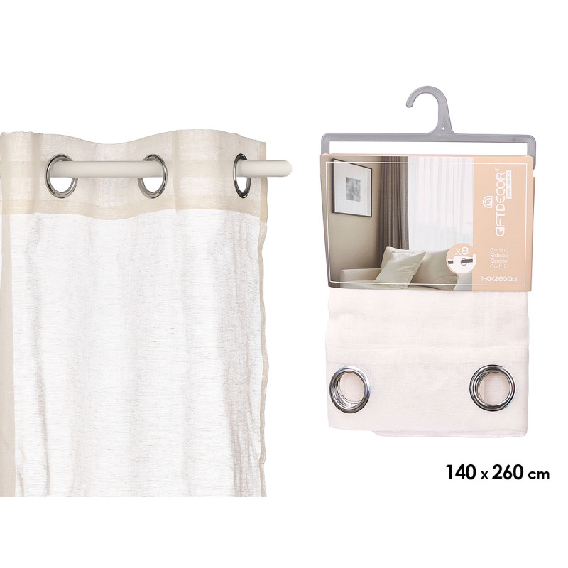 RIDEAU BLANC TRANSPARENT