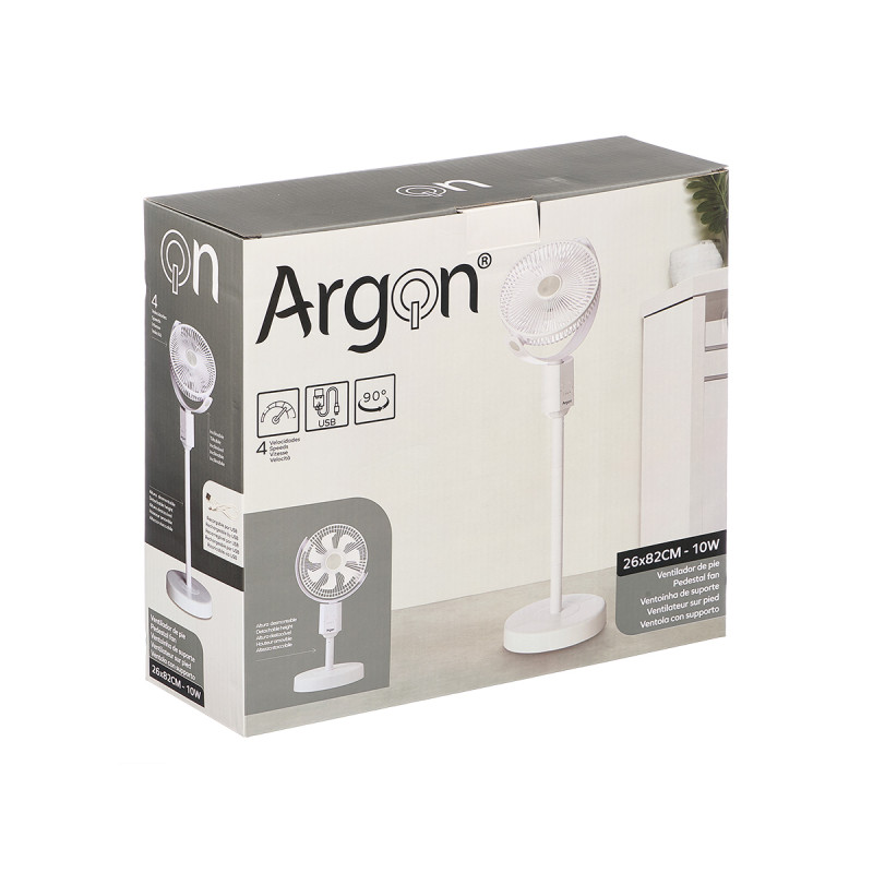 VENTILATORE PIEDE USB 10W BIANCO 