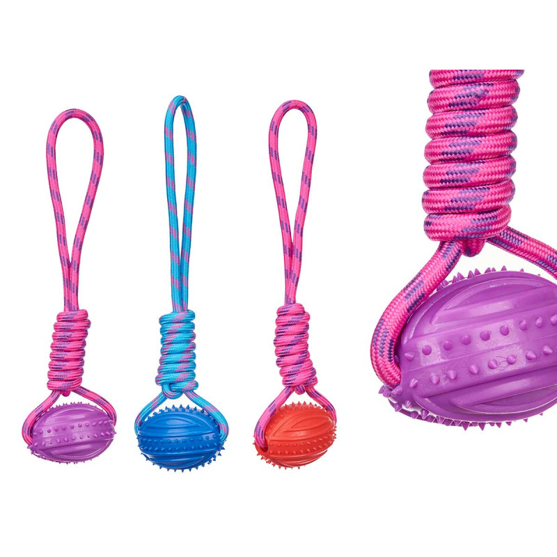 BRINQUEDO P CAO COM CORDA 35CM SORT 3