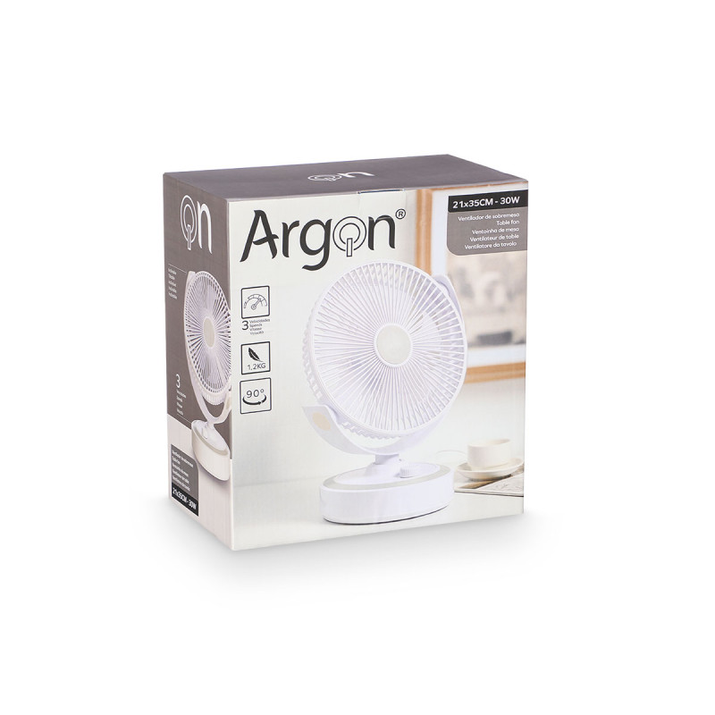 VENTILADOR SOBREMESA 30W BLANCO