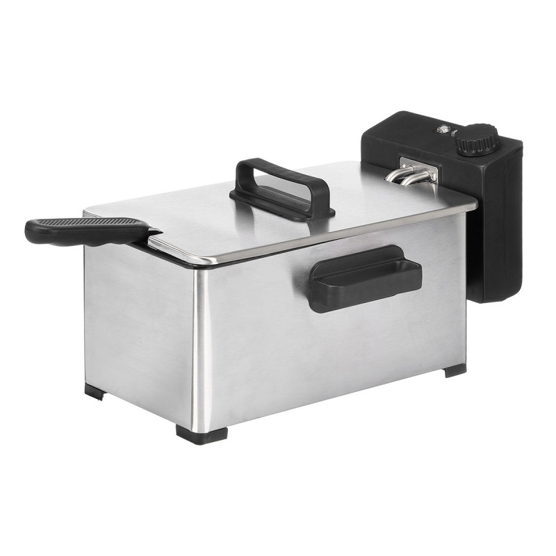 FREIDORA 3L TEFLON ACERO INOXIDABLE 2000W