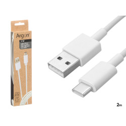 CÂBLE USB À C BLANC 2M