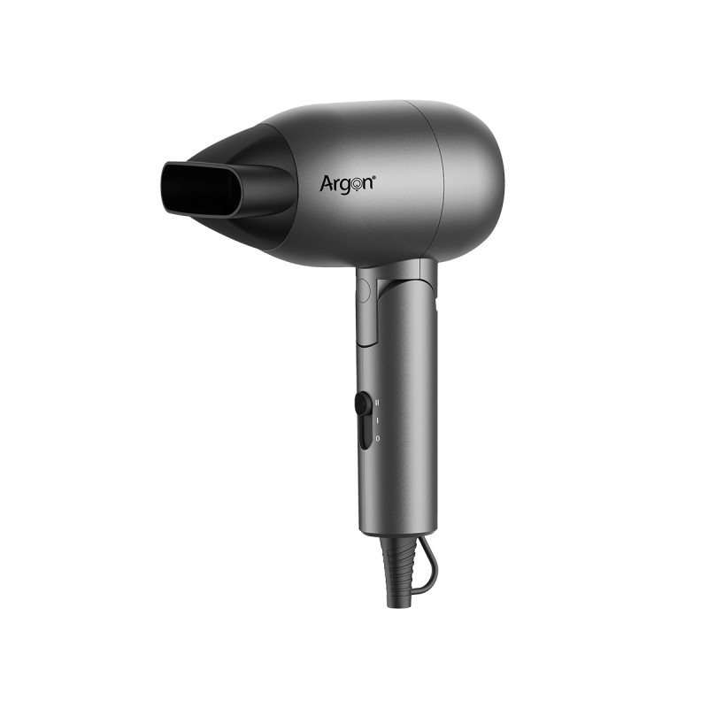 SECADOR PELO ANTRACITA NEGRO MATE PLEGABLE 1500W