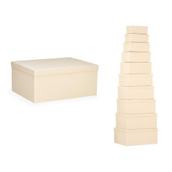 CONJ 10 CAIXAS CARTAO RECTANGULAR NATURAL