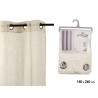 CORTINA 140X260CM 8 ILHOS BRANCO SUJO