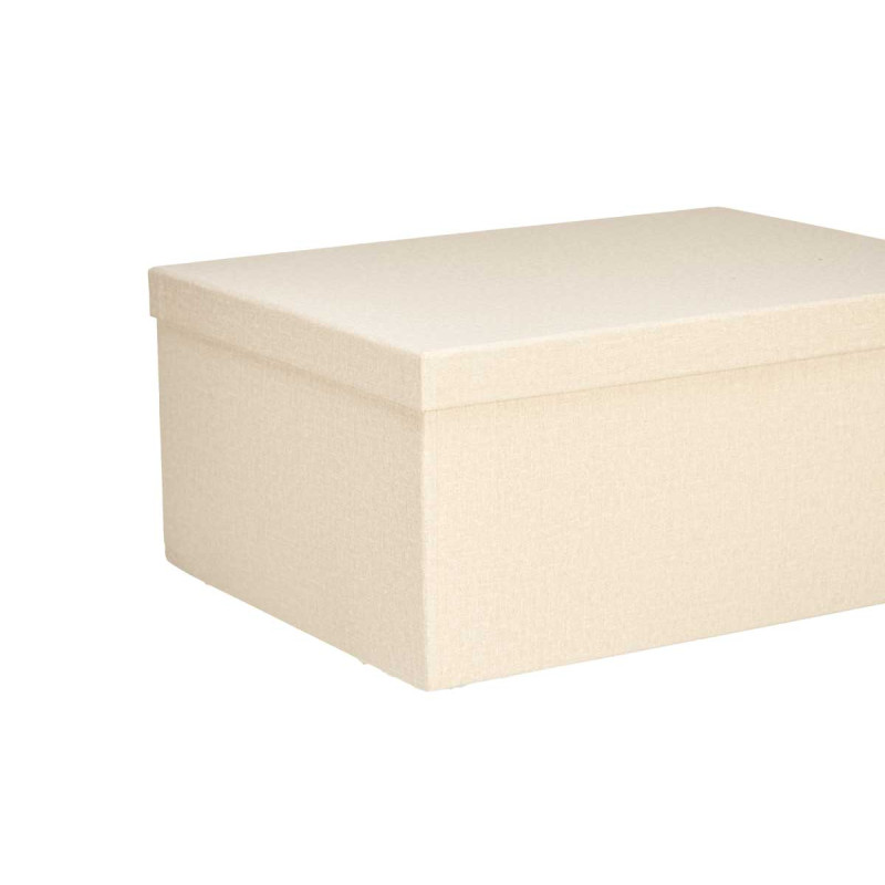 SET 10 RECTANGULAR CARDBOARD BOXES NATURAL