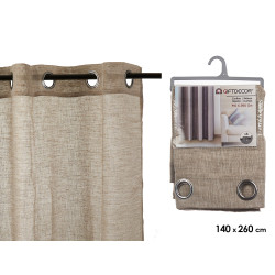 CORTINA 140X260CM 8 ANILLAS BEIGE
