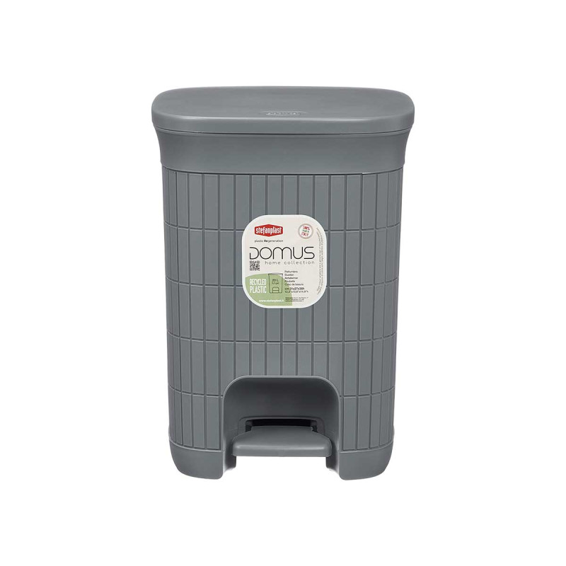 BIG 20L BLUE GREY DOMUS WASTEPAPER BASKET