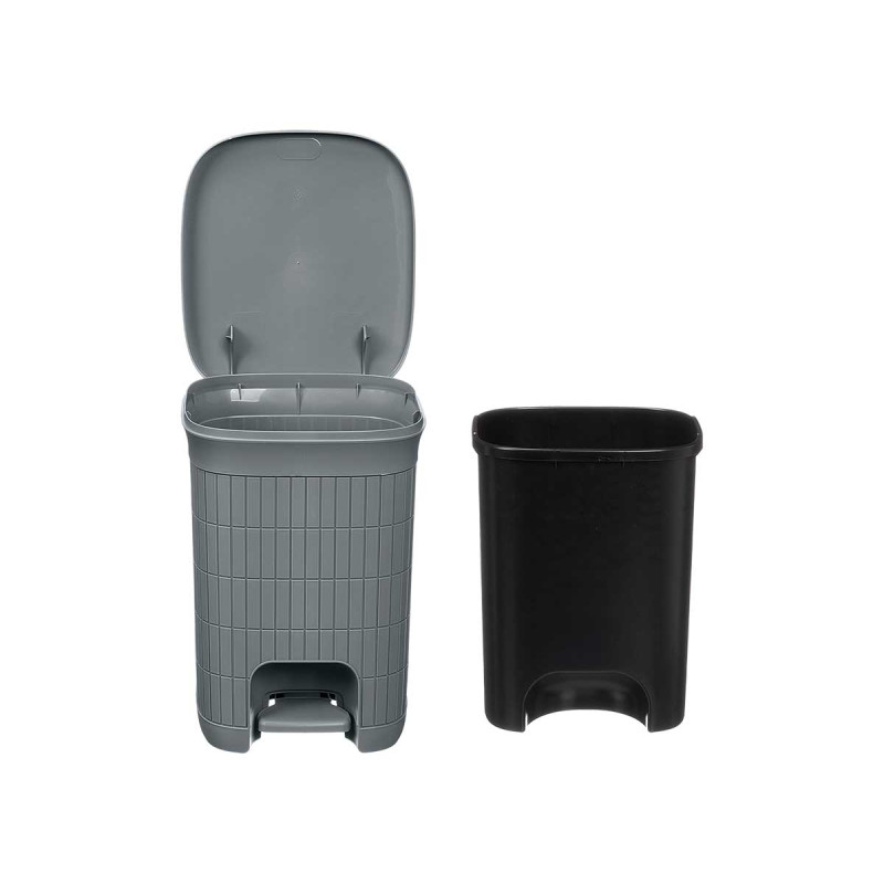 PATTUMIERA DA BAGNO DOMUS GRIGIO BLU 20L