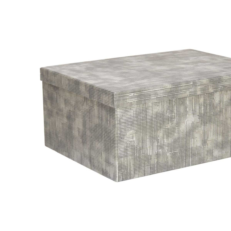 CONJ 10 CAIXAS CARTAO RECTANGULAR ANTRACITE RISCAS