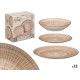 STOVIGLIE 12PZ RIGHE MARRONE