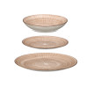 12PCS TABLEWARE STRIPED BROWN