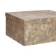 CONJ 10 CAIXAS CARTAO RECTANGULAR CASTANHO RISCAS