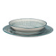 12PCS TABLEWARE STRIPED BLUE