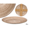 PRATO LISO RISCAS CASTANHO 27CM