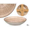 SOUP PLATE STRIPED BROWN 20CM