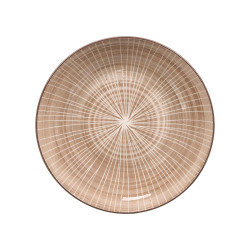 SOUP PLATE STRIPED BROWN 20CM