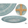 DINNER PLATE STRIPED BLUE 27CM