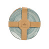 DINNER PLATE STRIPED BLUE 27CM