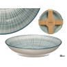ASSIETTE CREUSE RAYURES BLEUES 20CM