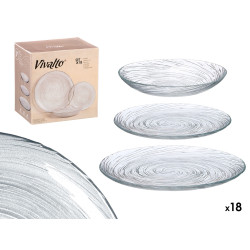 LOICA VIDRO 18 PCS TRANSPARENTE