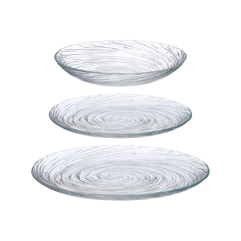 VAJILLA VIDRIO 18 PZS TRANSPARENTE