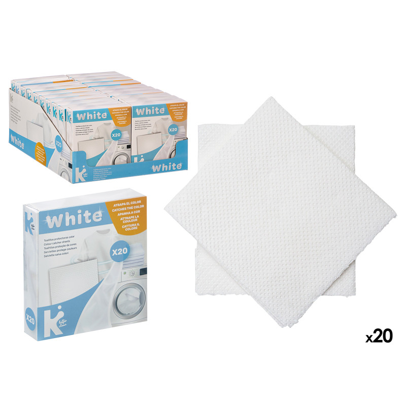 SET 20 TOALHETES ATRAPACOR ROUPA BRANCA