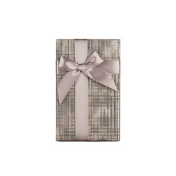SET 3 RECT. CARDBOARD BOXES ANTHRACITE STRIPES BOW