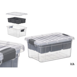 CAJA ORGANIZADORA ANTRACITA 5 HUECOS 3,2L