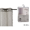 TENDA 140X260CM 8 ANELLI GRIGIO