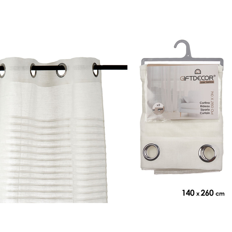 TENDA RIGHE PIEGATE NATURALE