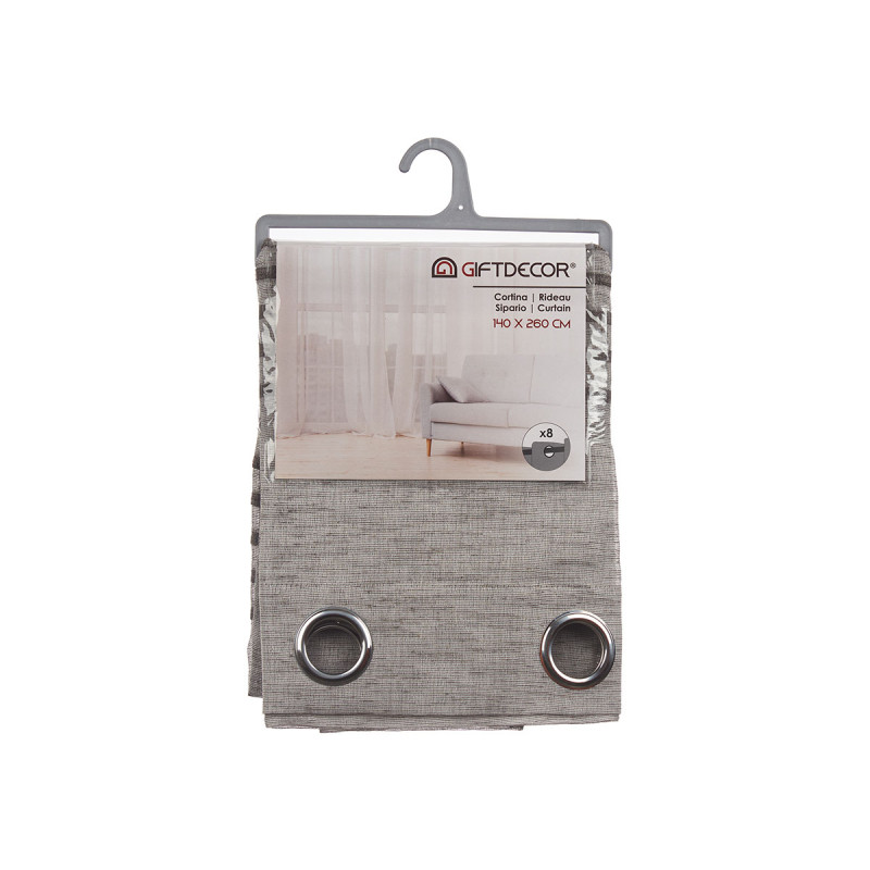 TENDA RIGHE PIEGATE GRIGIO SCURO