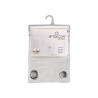 RIDEAU RAYURES PLIES GRIS CLAIRE