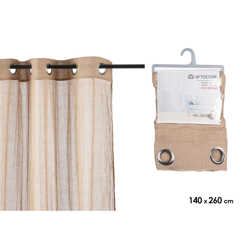 CURTAIN BEIGE 140X260 CM