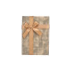 SET 3 CAJAS CARTON RECTANGULAR MARRON RAYAS LAZO