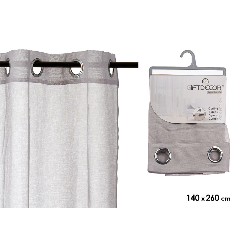 TENDA GRIGIO CHIARO 140X260 CM