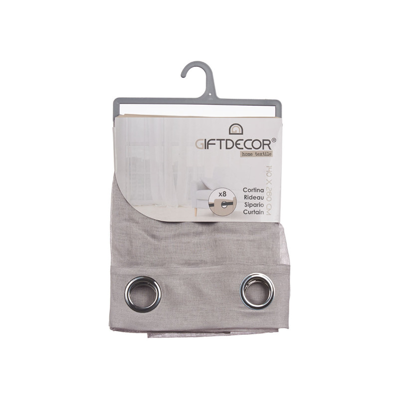 CORTINA CINZA CLARO 140X260 CM