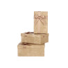 CONJ 3 CAIXAS CARTAO RECTANG NATURAL RISCAS LAÇO