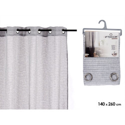 RIDEAU DENTELLE GRIS CLAIR 140X260 CM