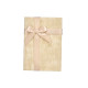 SET 3 CAJAS CARTON RECTANGULAR NATURAL RAYAS LAZO